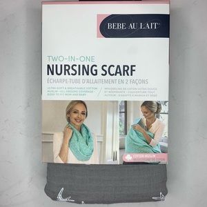 Two-In-One Nursing Scarf in Gray/Nightingale